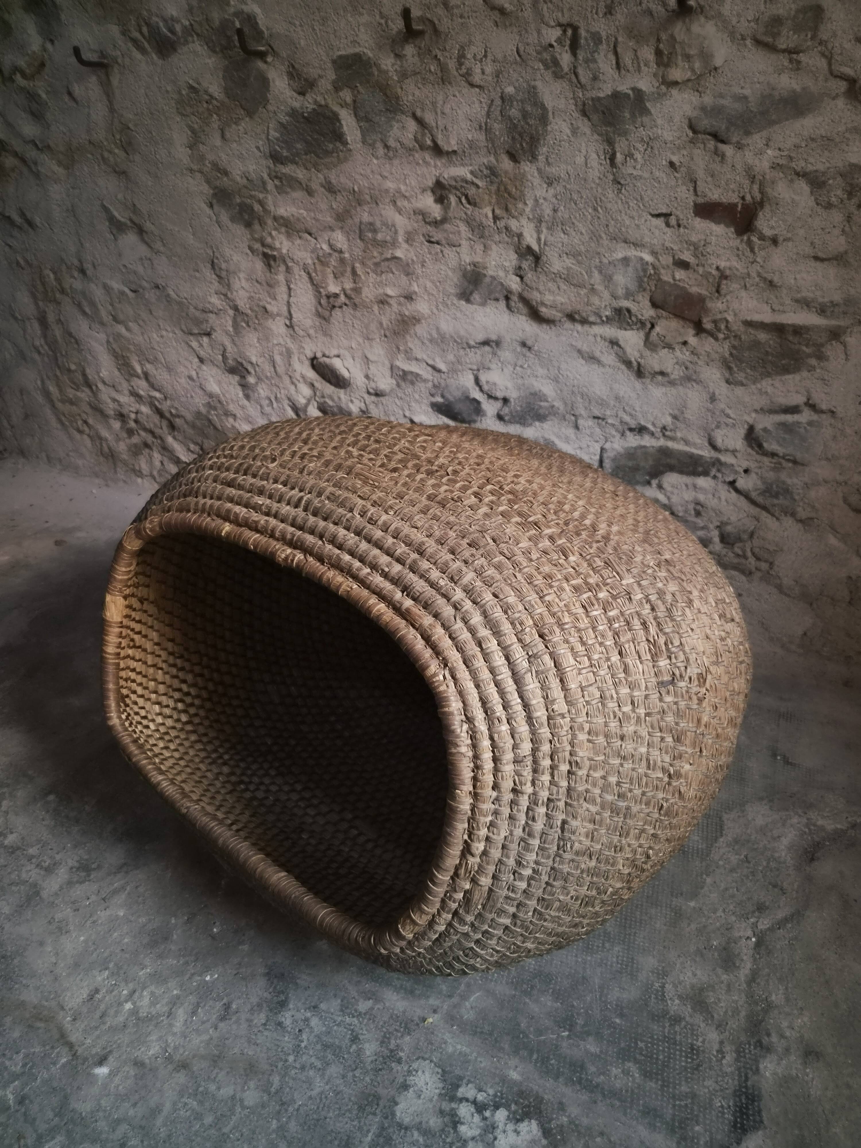 Panier à grains français ancien – Auvergne, vers 1900