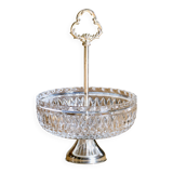 1950s crystal and silver-plated metal bowl/basket