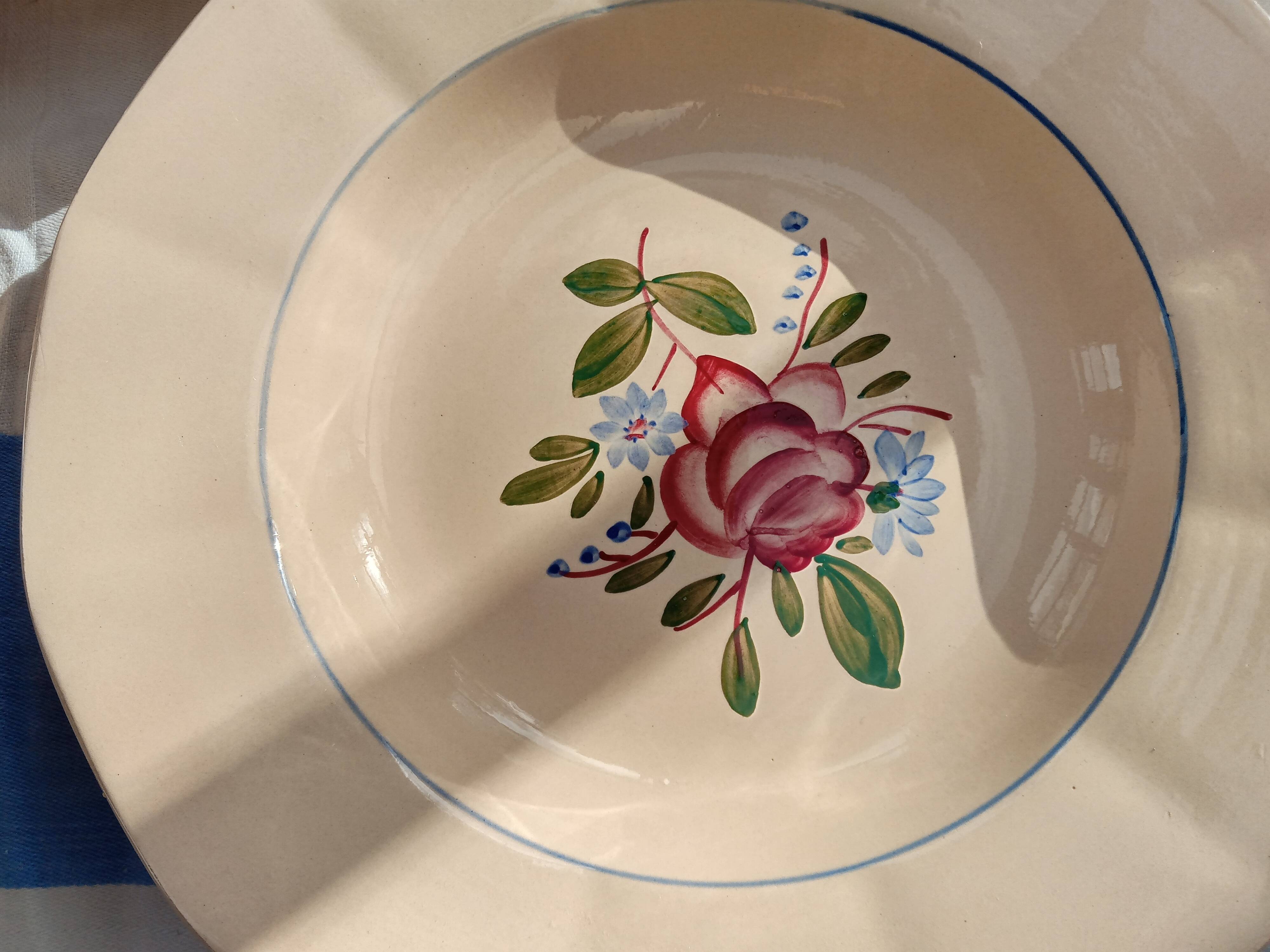 12 Digoin soup plates