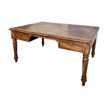 Large antique desk made of solid wood