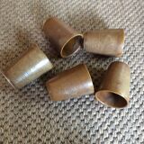Series of 5 sandstone cups