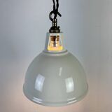 Vintage Industrial Beige Painted Pendant Lamp