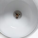 Vintage powdery grey opaline pendant lamp