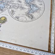 Antique world map, printed in 1852