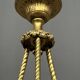 Art Deco chandelier. Marble, solid gilded bronze.