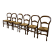 Ensemble de 6 chaises paillées vintage