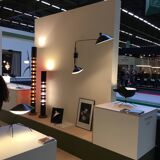 Wall light with two straight pivoting arms