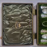 Box of 6 Small Spoons and Sugar Tongs Bergna Bros. Sunderland