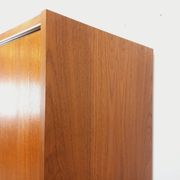 Vintage Scandinavian modernist wardrobe in teak and metal from the 1960s.