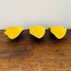 Ensemble de 3 coupelles vintage, jaune et noir
