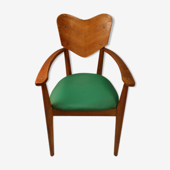 Vintage armchair by Jean-René Caillette model "Heart" 1950