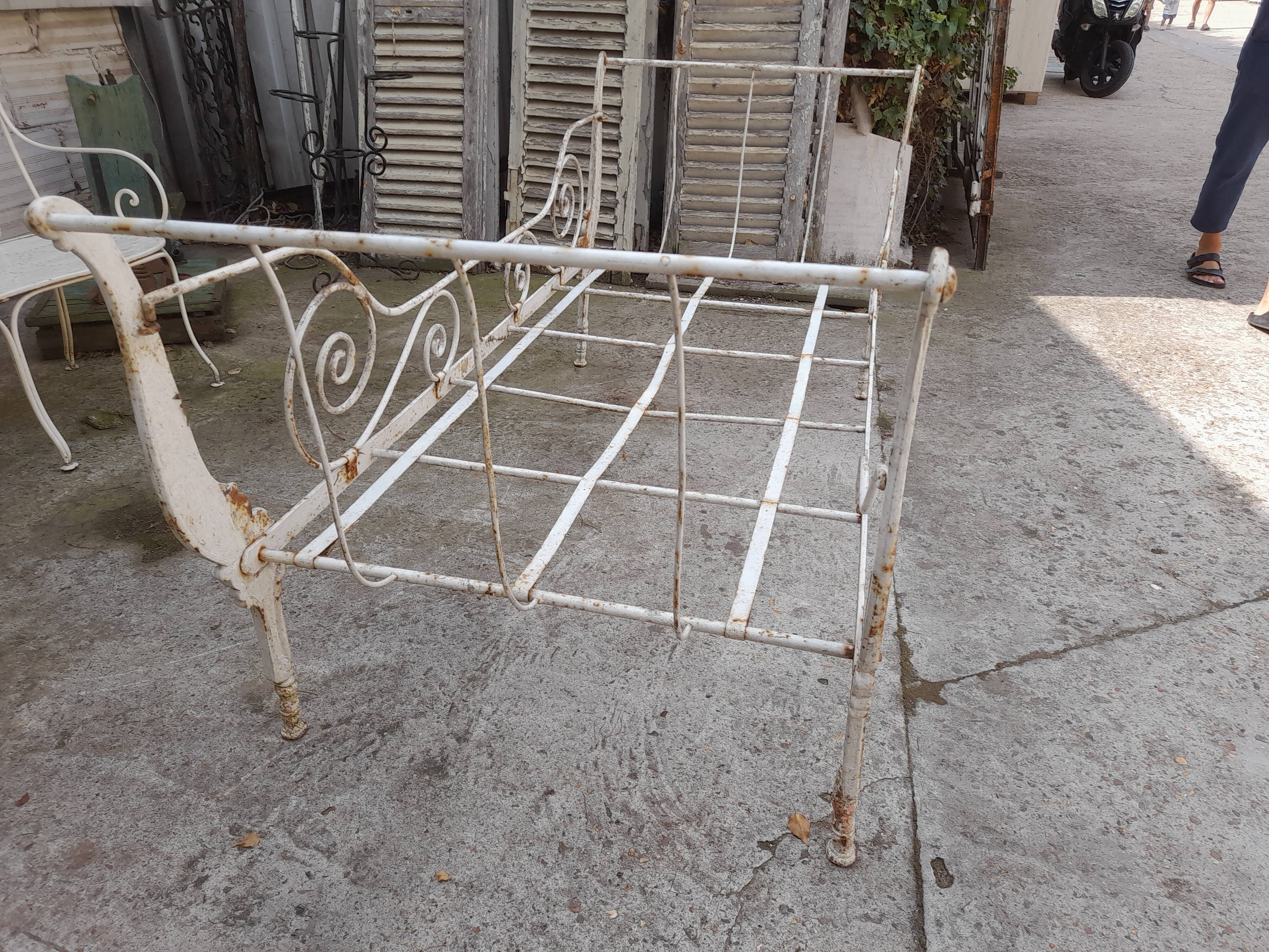 Bench bed wrought iron sofa