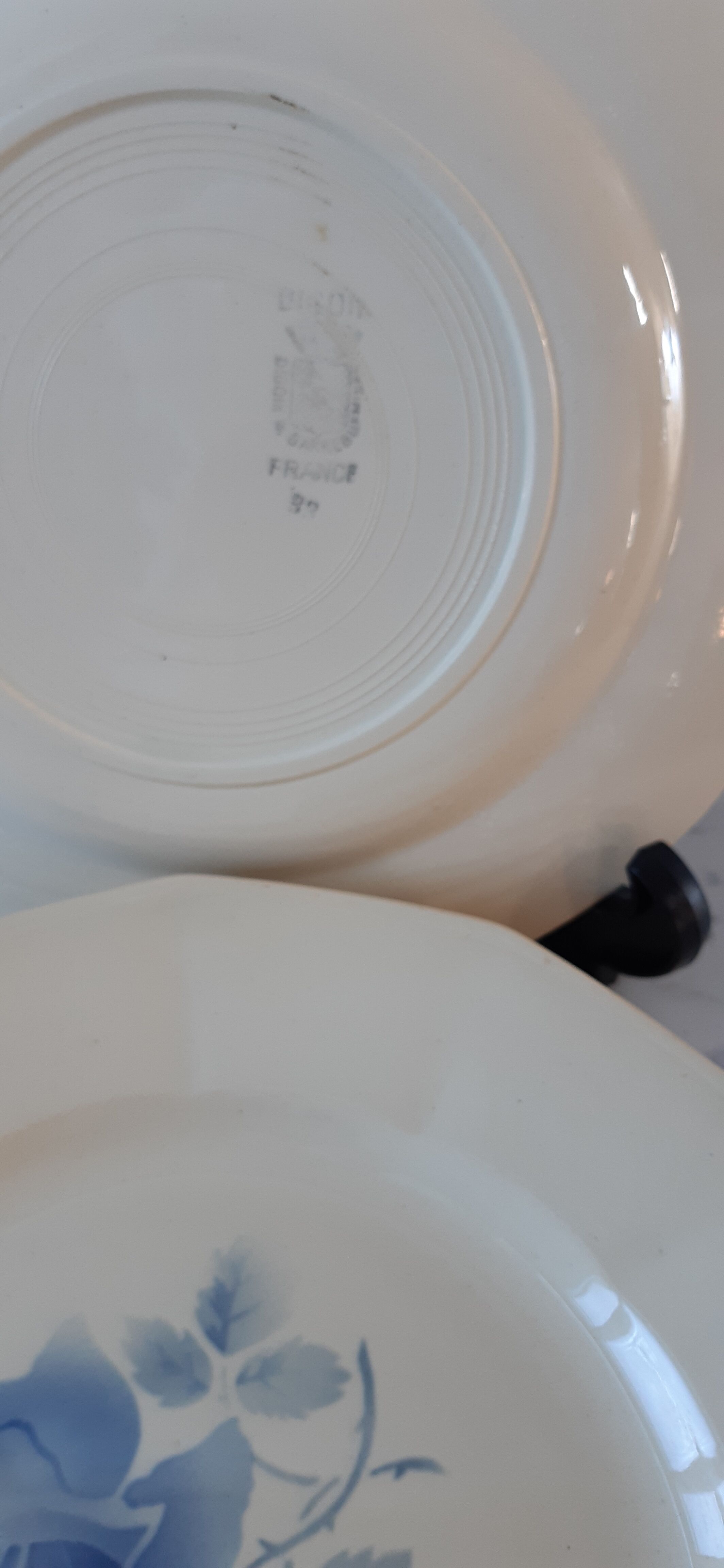 Set of 6 flat plates Digoin Sarreguemines 30s