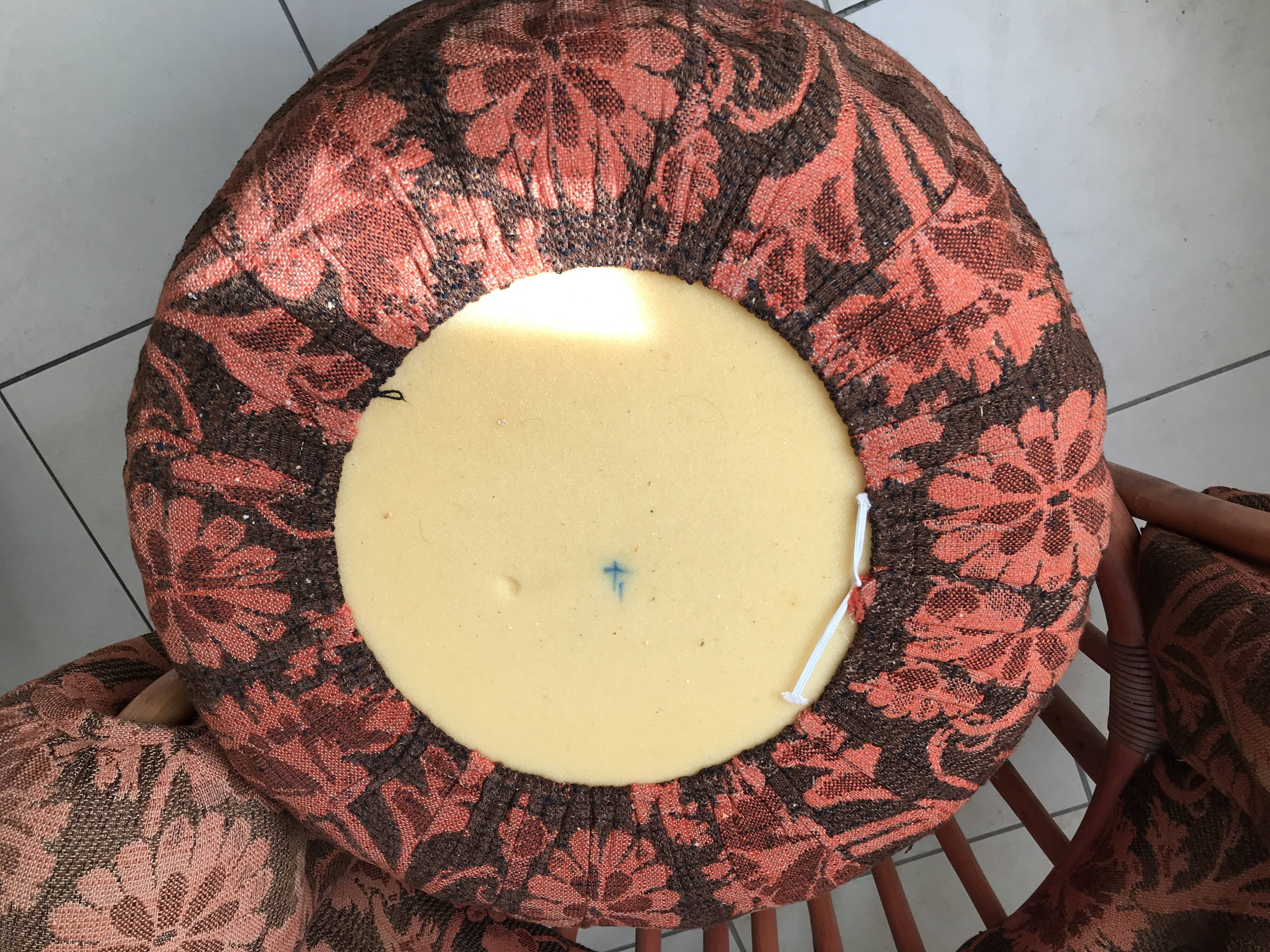 Vintage wicker rattan chair, 60s-70s