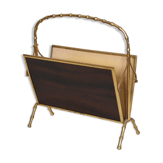 Bamboo-style gilded bronze magazine holders