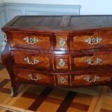Louis XV Period Commode Stamped Léonard Boudin - Wood Marquetry