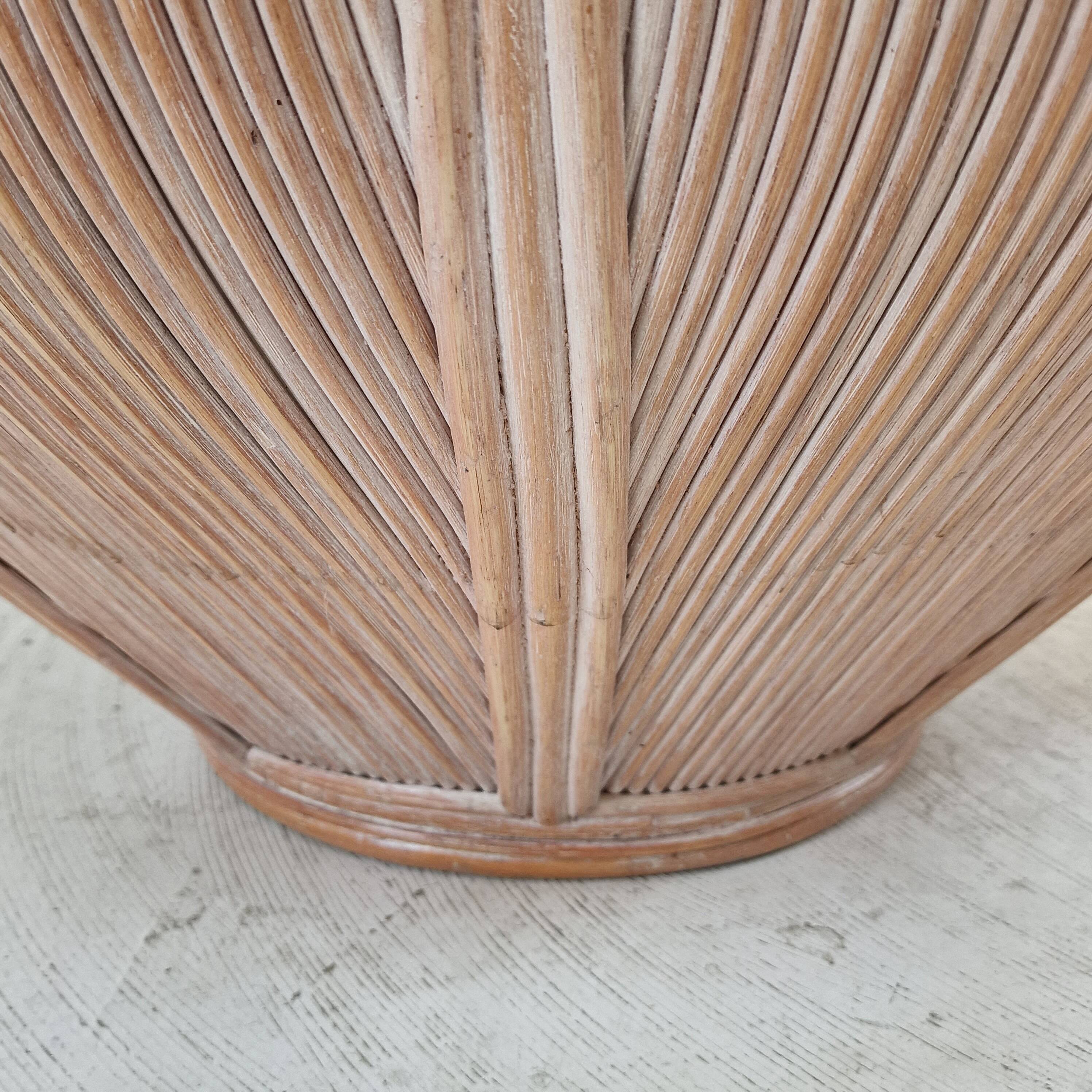 Large Bamboo and Rattan Flowerpot or Planter, France 1970's