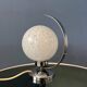 Vintage chrome table lamp with glass shade