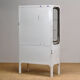 Glass & iron medical cabinet, 1970s