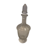 Chiseled glass wine decanter