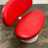 Sunset armchair by Christophe Pillet edited by Capellini in red leather