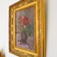 Oil on still-life canvas bouquet of flowers by Anfrey-Monin