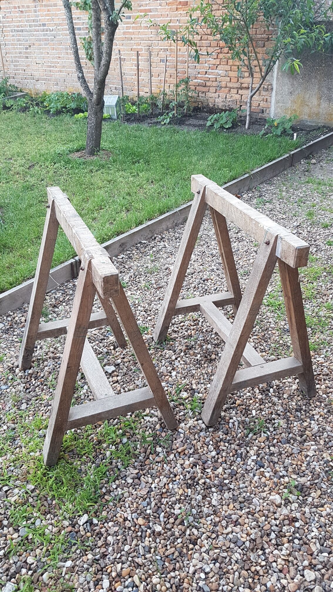 Pair of carpenter's trestles 1900
