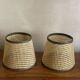 Small cane lampshades