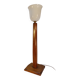 Old Art Deco table lamp 70 cm Mazda style in solid wood