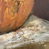 Vintage Still life with Pumkin oil Painting on Canvas signed