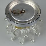 60s 70s wall lamp Wall Sconce made of metal & Murano glass Space Age design