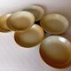6 CNP Village stoneware skullcap plates