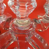 Pair candelabra crystal candlestick Baccarat regency model 5 lights