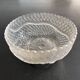 Frosted glass bowl with snake decoration