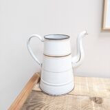 White enamel teapot