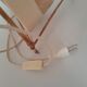 Lampe rotin tissu