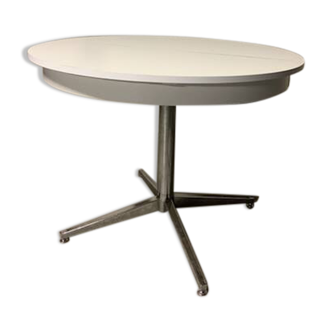 Table ronde extensible en mélaminé vintage