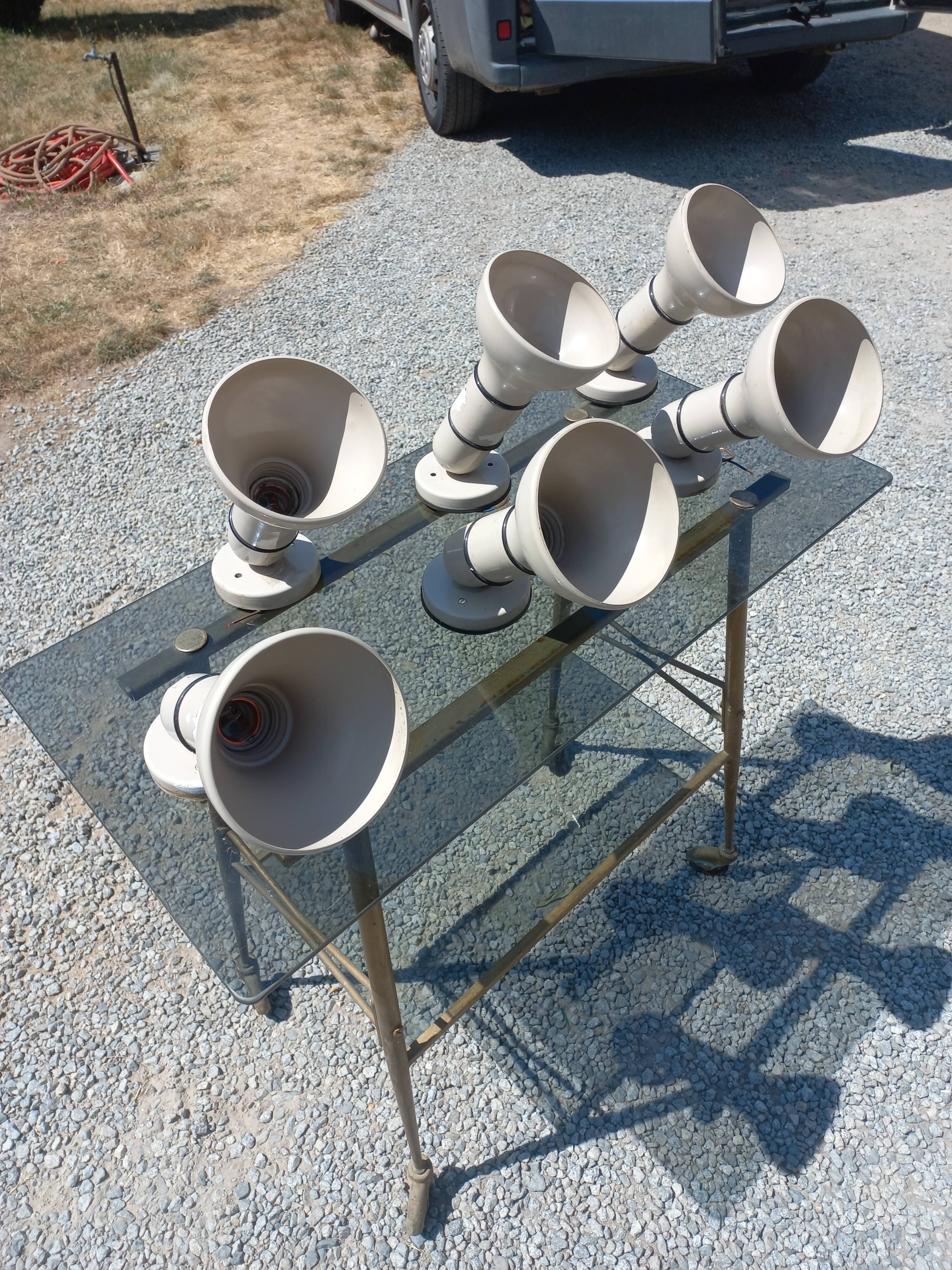 Set of 6 Lita adjustable spotlight wall lamps from the 70s