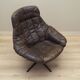 Leather swivel armchair, Danish design, 1960s, designer: H.W. Klein, manufacture: Bramin