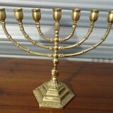 7-branch chandelier, in gilded brass, signed Wainberg.