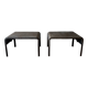 Pair of large riveted metal industrial tables