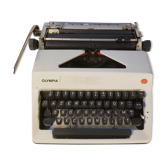 Machine à écrire mécanique vintage olympia sm9 blanche