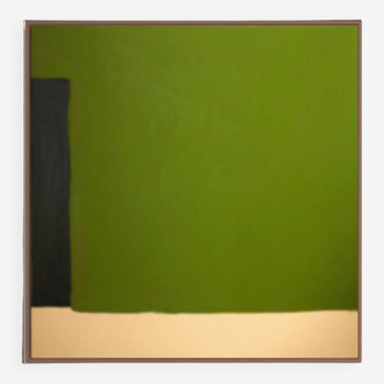 Contemporary abstract square anise green