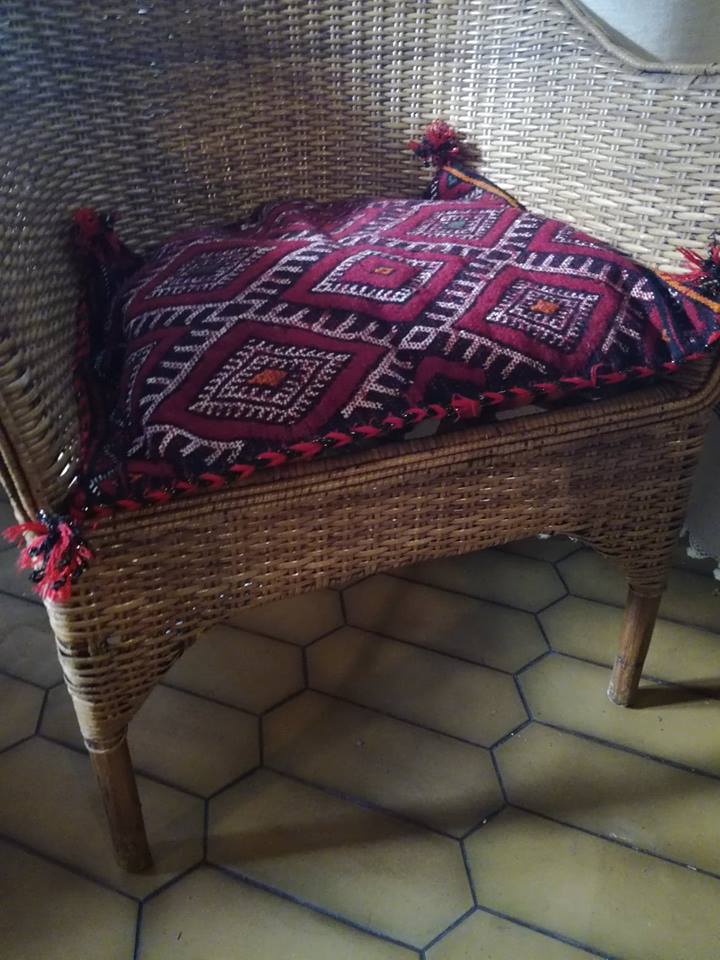 Pair of rattan armchairs