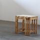 Vintage 1970s set of 3 Nesting / Stacking Oak Tables, style of Henning Kjær