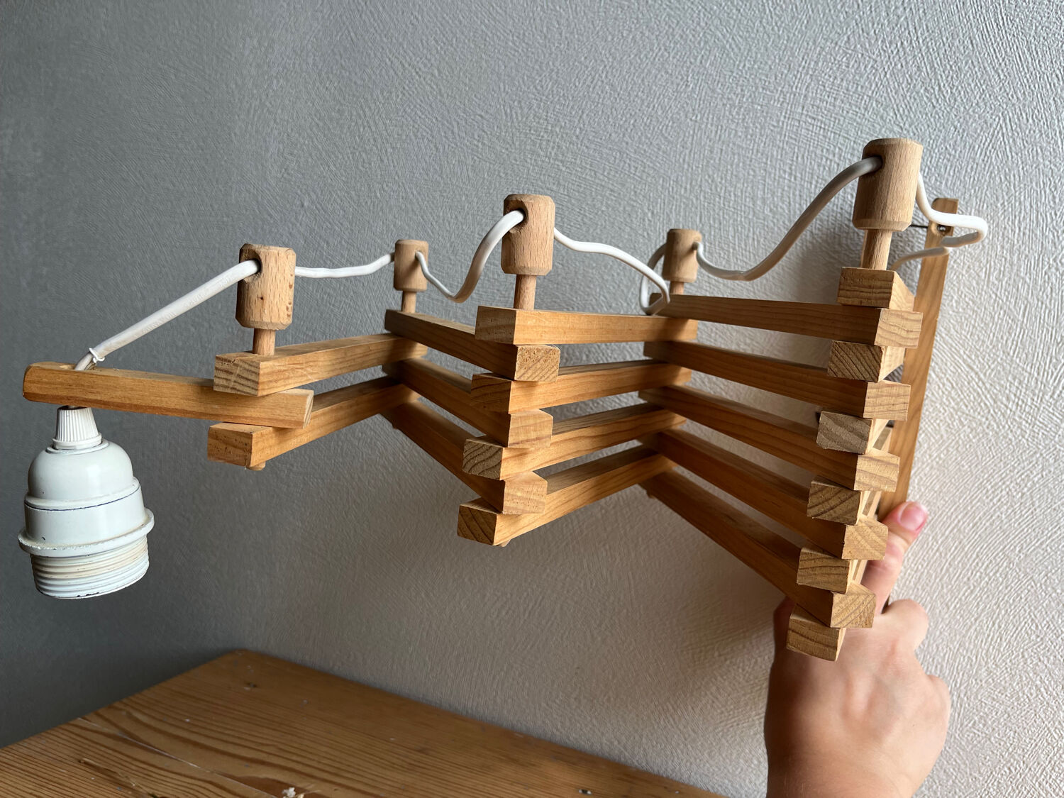 Vintage Scandinavian scissors wall light
