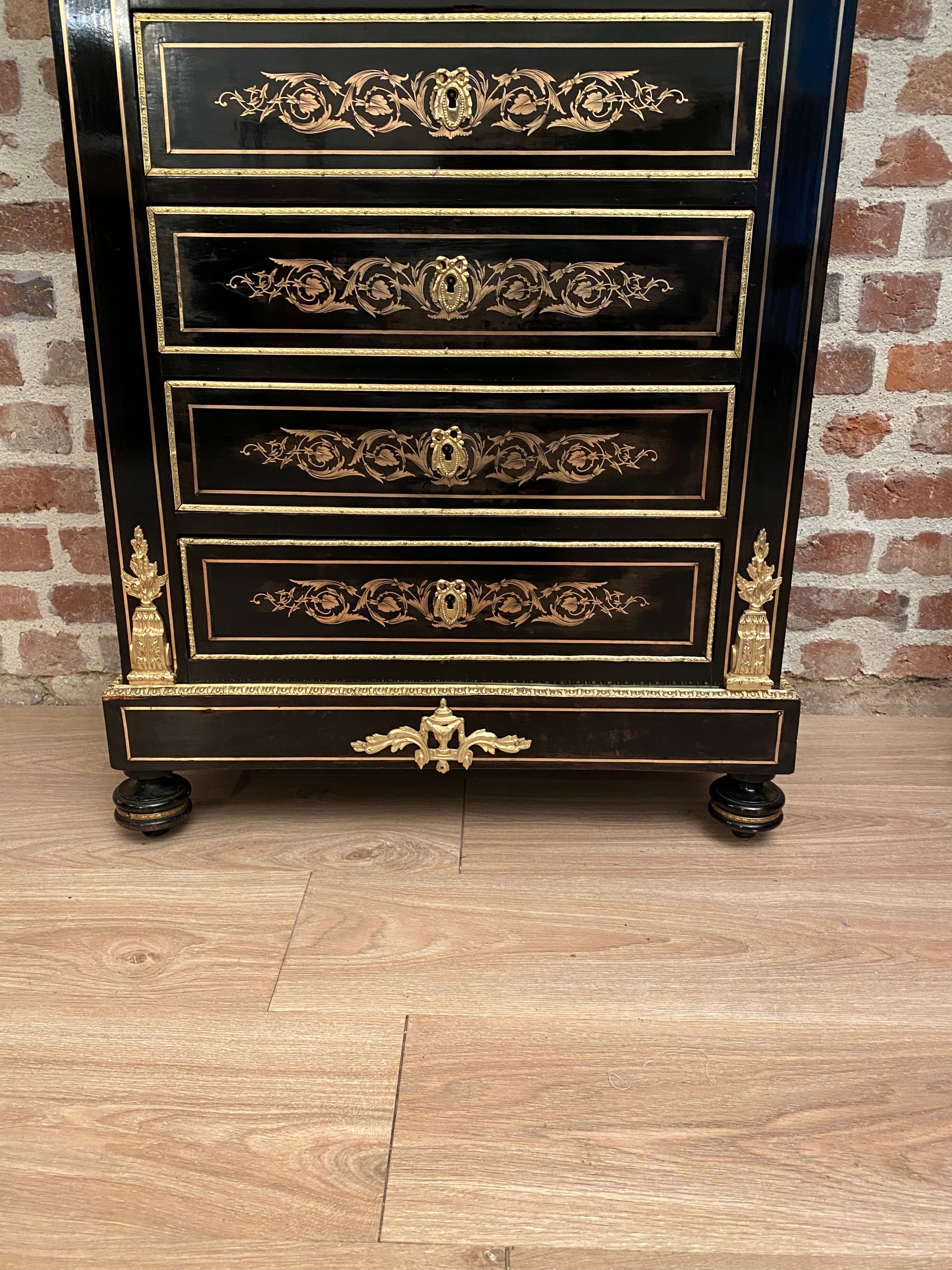 Secretaire de dame en marqueterie epoque Napoleon III