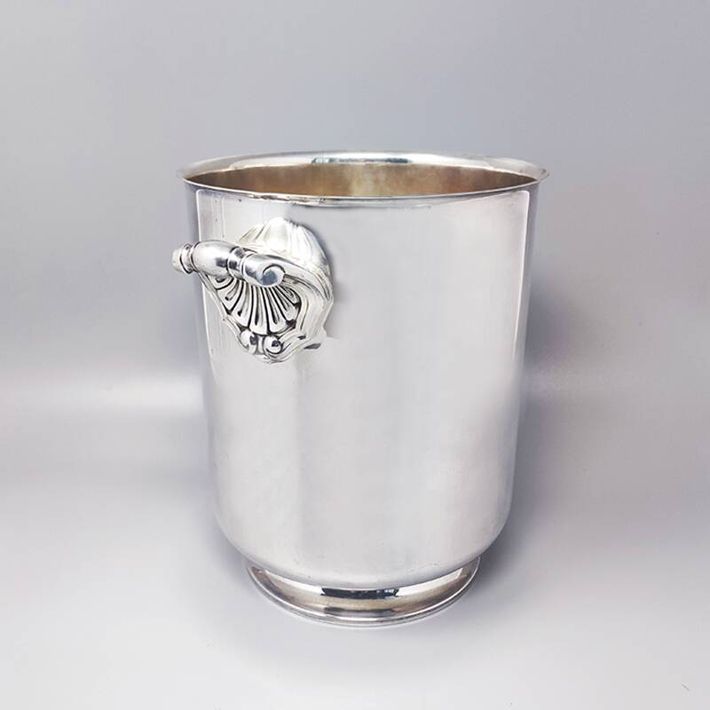 1950s Gorgeous Ice Bucket byChristofle in Silver Plated. Made in France