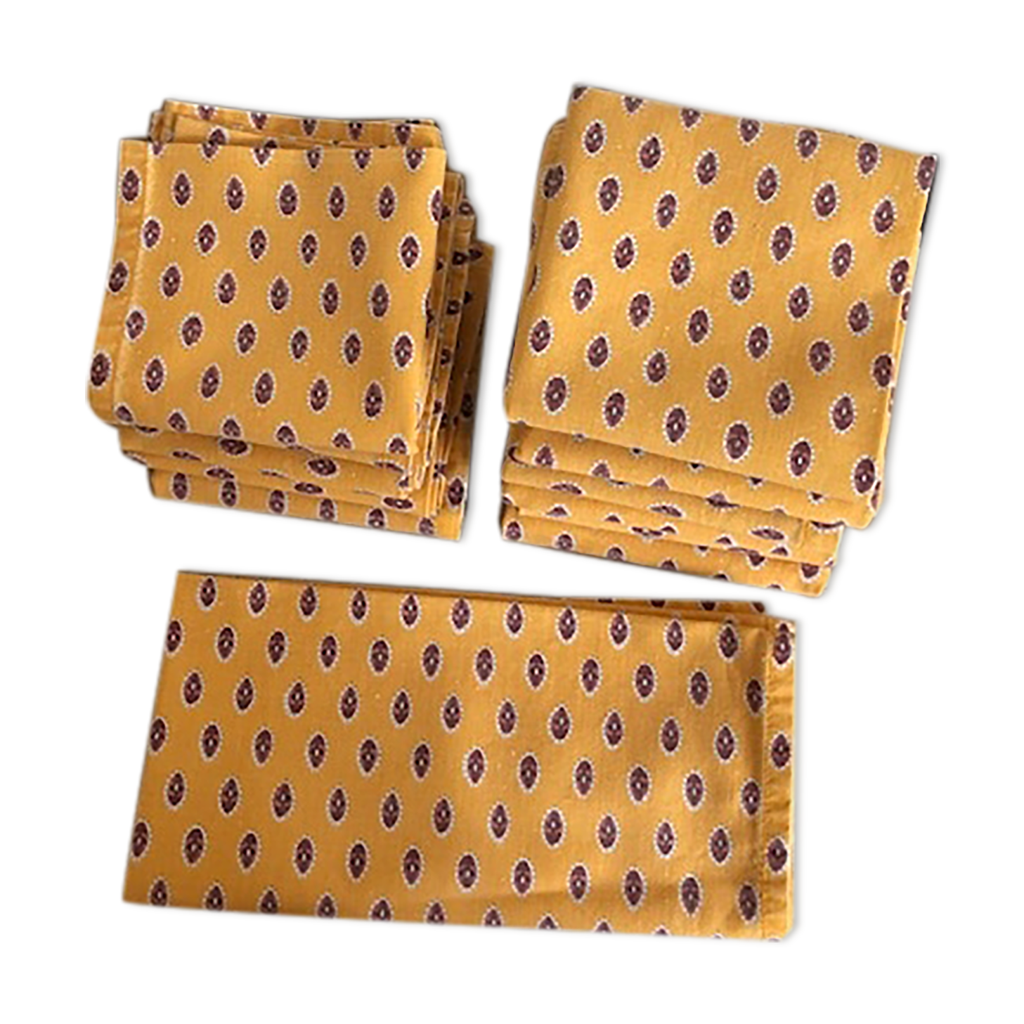 12 yellow Table towels Provençal motifs