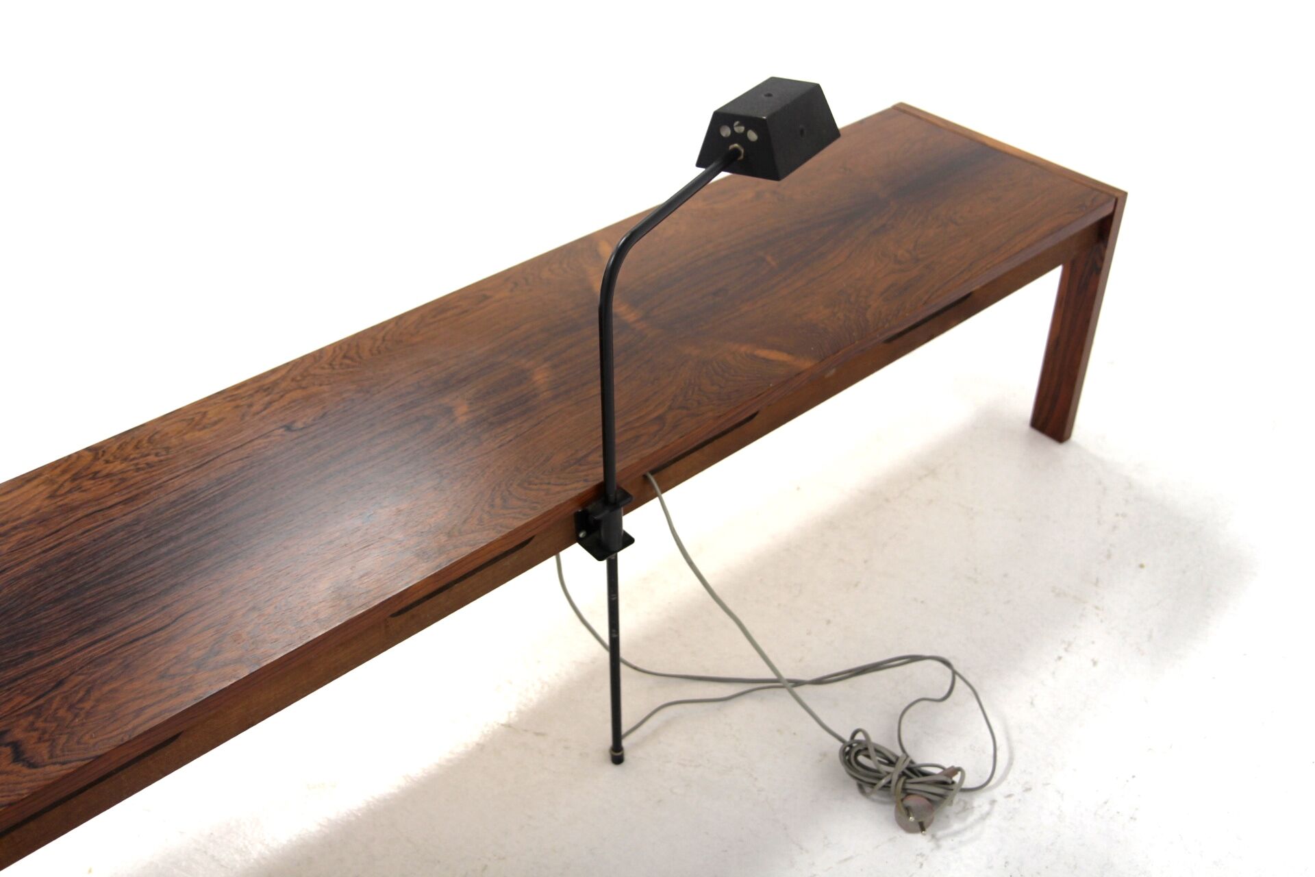 Minimalist rosewood bench, Sweden, 1960